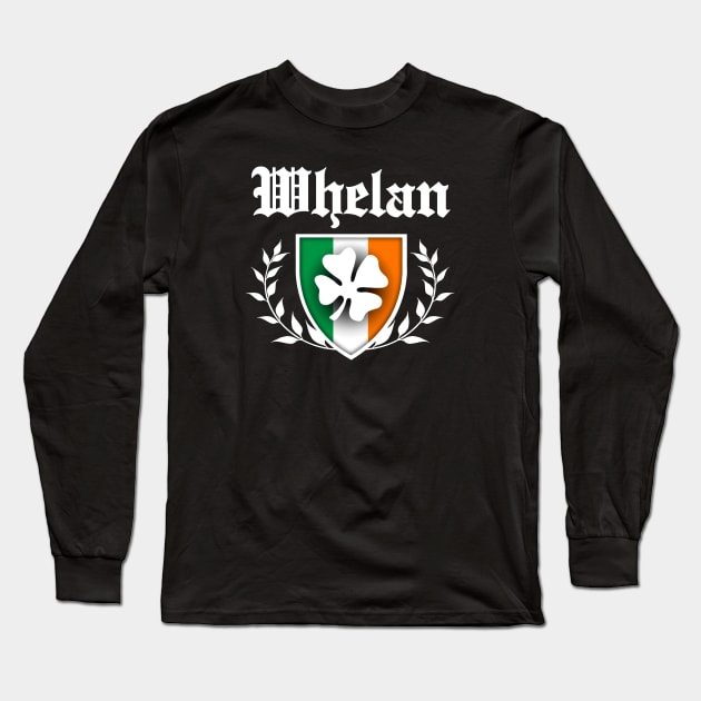 Whelan Shamrock Crest Long Sleeve T-Shirt by robotface